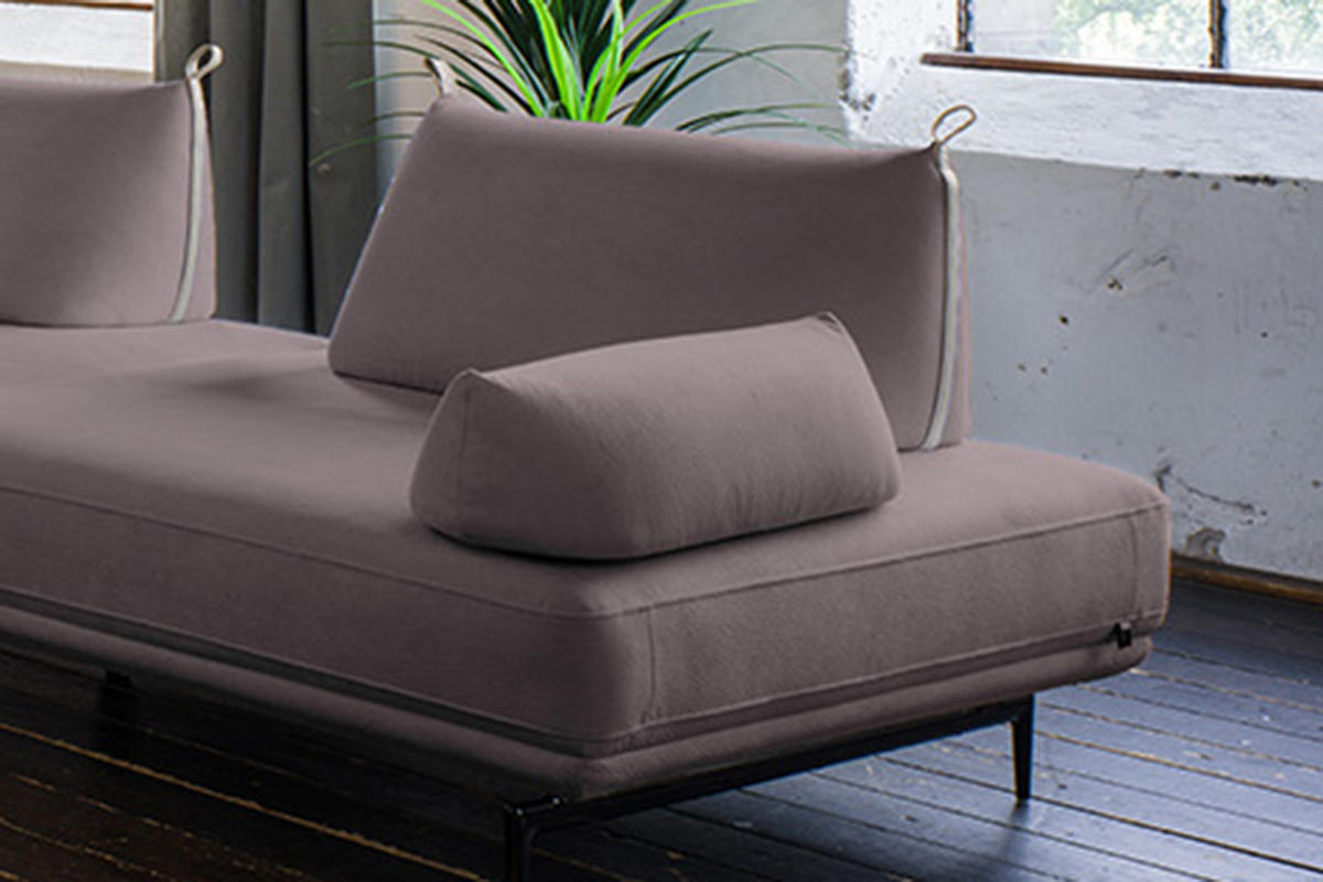 ARMLEHNKISSEN CANE Violett Webstoff - Lila, Textil (58/20cm) - KAWOLA