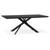 ESSTISCH Massivholz Metall X-Gestell Verschiedene Varianten NERIXO, Schwarz 200x100x75,5 cm - Schwarz, Holz/Metall (100/200/76cm) - KADIMA DESIGN