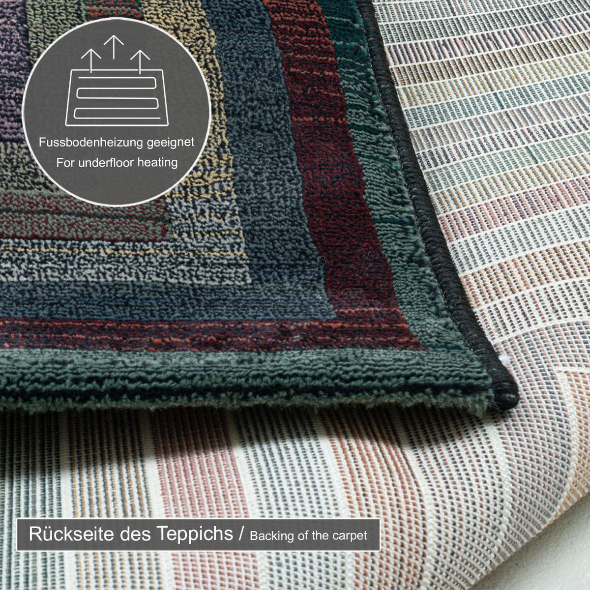 WEBTEPPICH Gabiro 001 240x340 cm - Multicolor, Textil (240/340cm) - THEKO