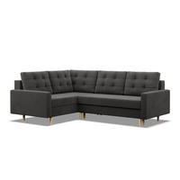ECKSOFA LINKS MIT SCHLAFFUNKTION BLANK, Grau - Grau, Textil (223/175cm) - Mebligo