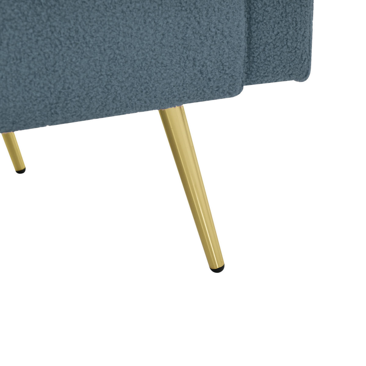 SCHLAFSOFA aus Lammwollstoff 175x64x72 cm in Antikblau mit Bettfunktion - Blau, Textil (175/72/64cm) - Modfu