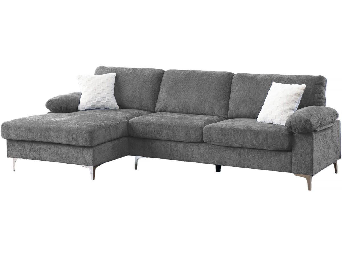 ECKSOFA jade Hellgrau - Grau, Textil (135/261cm) - Habitat Garten
