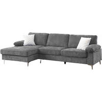 ECKSOFA jade Hellgrau - Grau, Textil (135/261cm) - Habitat Garten