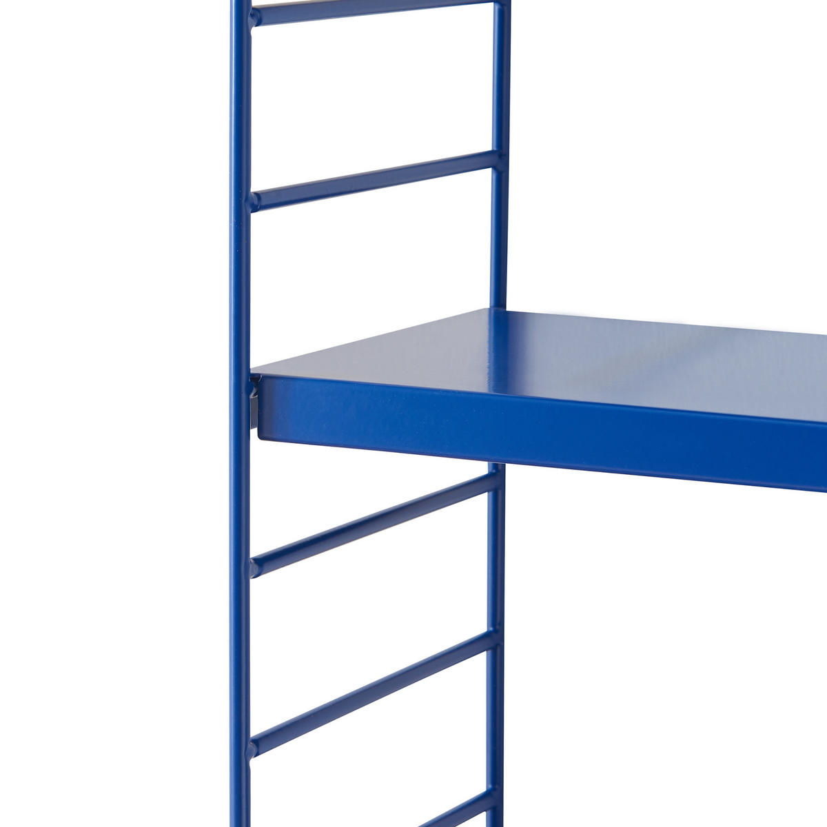 NÁSTĚNNÁ POLICE Strängnäs modulární - tmavě modrá, kov (60/50/15cm) - [en.casa]