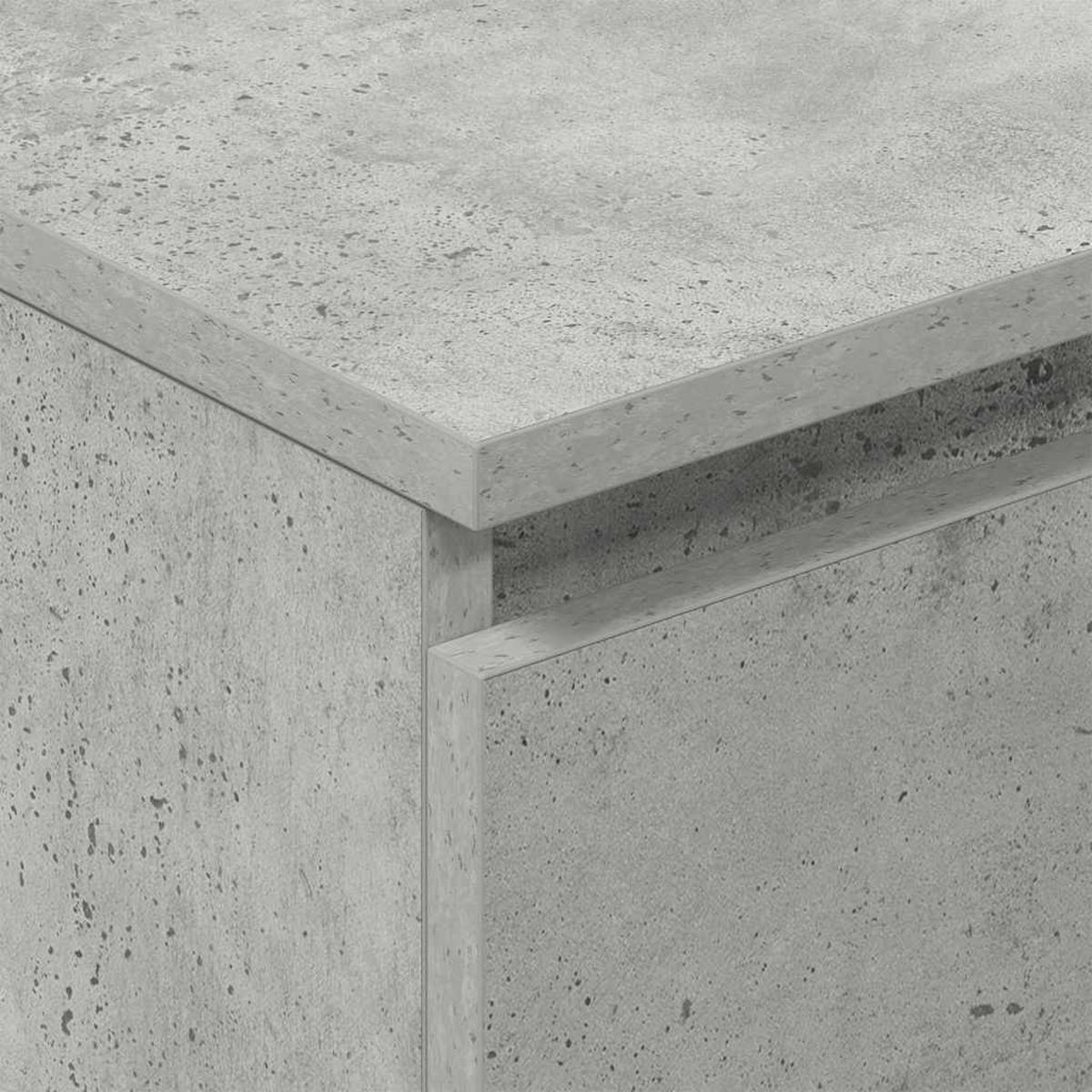 SIDEBOARDS mit 4 Schubladen 60/35/98,5 cm aus Holzwerkstoff Betongrau - Hellgrau/Schwarz, Holz (60/98.5/35cm) - vidaXL