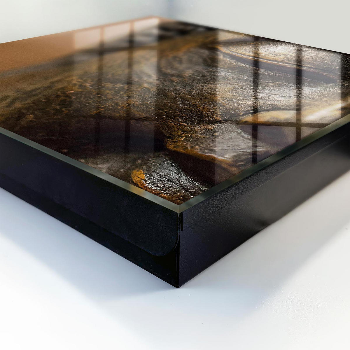 SCHLÜSSELBOX Schwarz 30x30 cm- Türöffnung nach rechts - Stille Eleganz - Braun, Metall (30/30/5cm) - TULUP