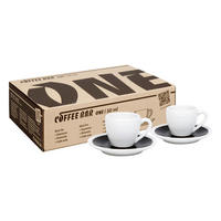 ESPRESSOTASSEN 2er Set Coffee Bar One - Black & White - Naturfarben, Keramik (0.05L) - Könitz