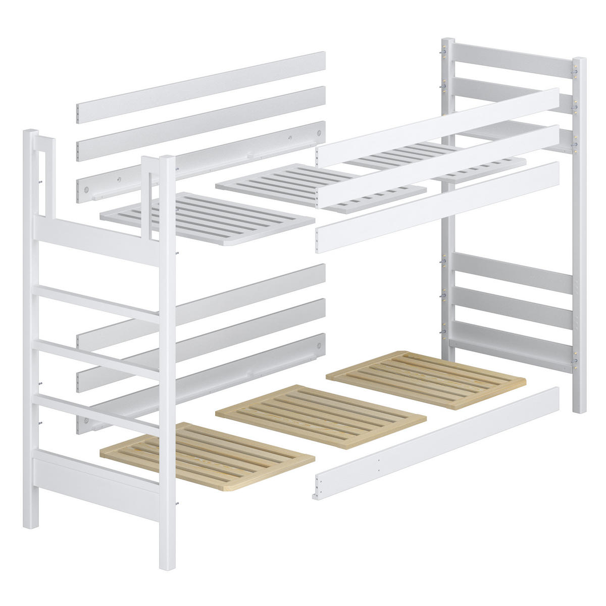ETAGENBETT N03 Eiche Natur 90/200 - Eiche Artisan, Naturmaterialien/Holz (90/200cm) - N-Wood