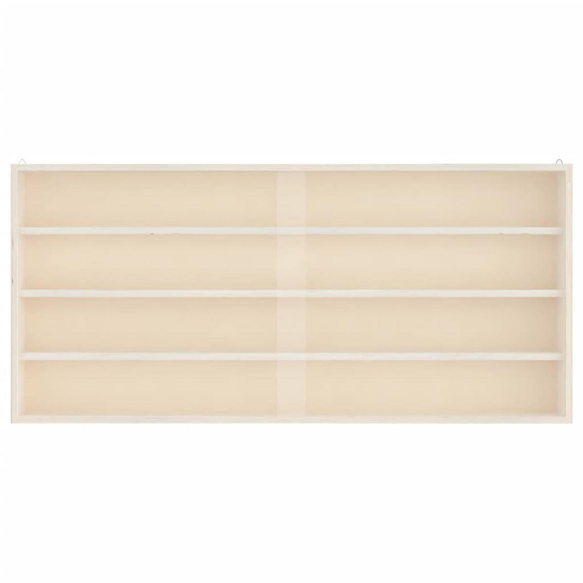 WANDSCHRANK mit PET Türen 80/8,5/37 cm aus Massivholz Kiefer Max. Belastbarkeit 20 KG - Braun, Holz (80/37/8.5cm) - vidaXL