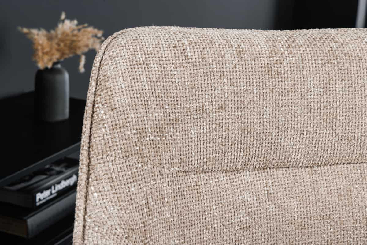 STUHL VERONA Strukturstoff Champagner 80 cm - Beige/Schwarz, Textil/Metall (58/80/59cm) - riess-ambiente