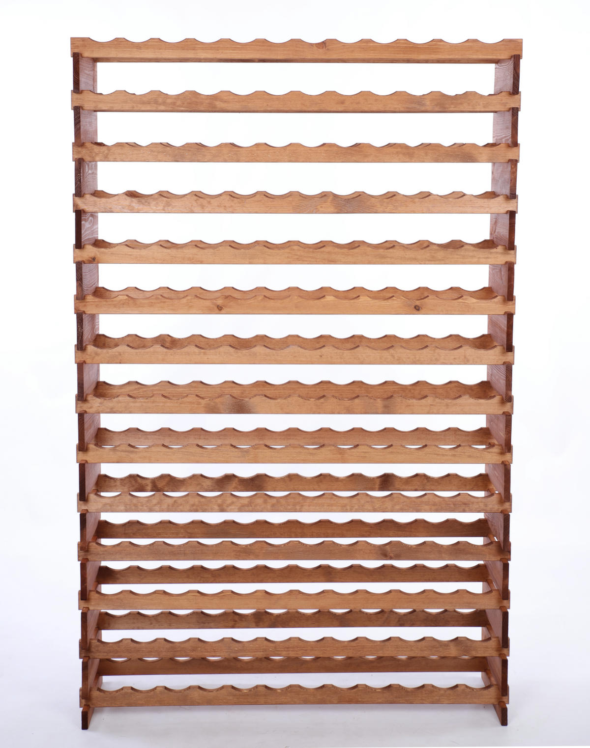 WEINREGAL VINOTECA FLEX PRO HxBxT 191x123x28cm 168 Flaschen auf 14 Ebenen Braun geölt - Braun, Holz (123/191/28cm) - PROREGAL