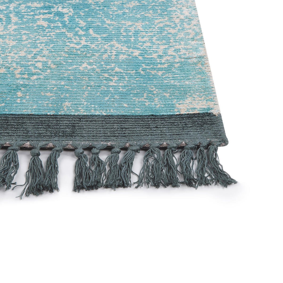 KURZFLOR-TEPPICH Akarsu 150/80 cm - Blau, Naturmaterialien (80/150cm) - Beliani
