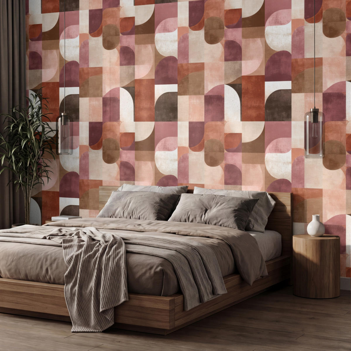 TAPETE - Geometrie - Modern - Retro - 450x260 cm - Multicolor, Papier (450/260cm) - OnlyWow