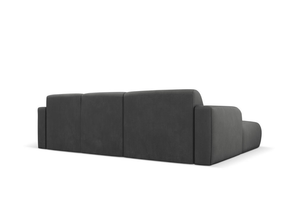 ECKSOFA links Molino aus strukturiertem Stoff dunkelgrau 4 Sitzplätze - Dunkelgrau, Textil (170/250cm) - Micadoni