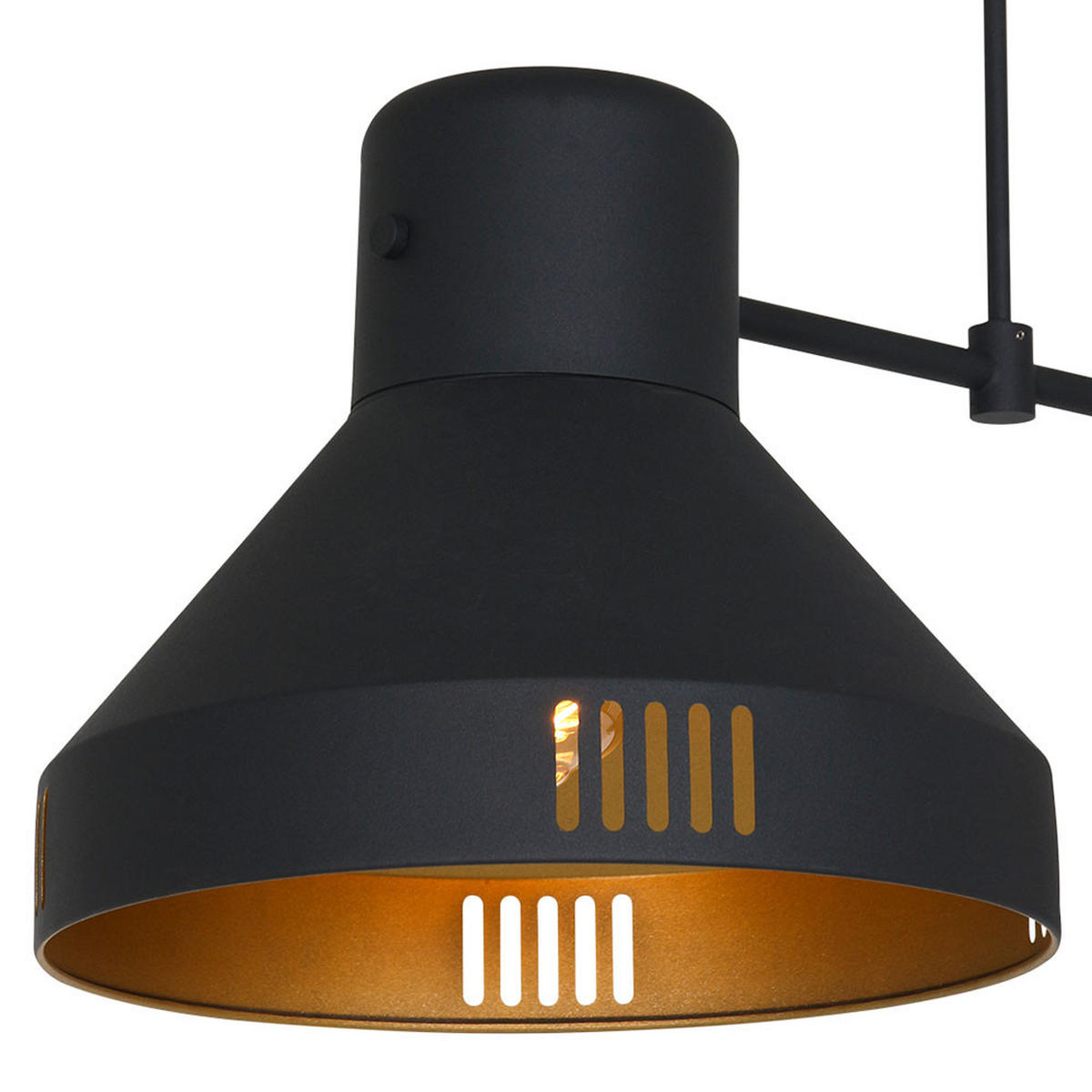 HÄNGELEUCHTE Gold Schwarz Matt Höhenverstellbar - Goldfarben, Metall (105/35/150cm)