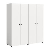 KLEIDERSCHRANKKOMBINATION DARWIN (B/H/T: ca. 160/176/51 cm) in Weiß/weiß - Weiß, Holzwerkstoff (160/176/51cm)