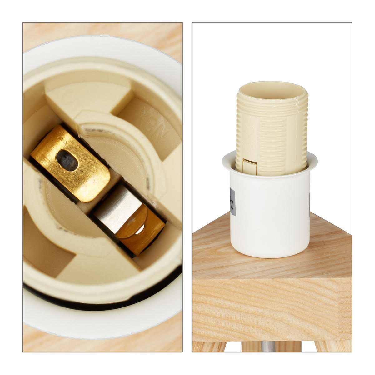 TISCHLAMPE Kinderzimmer - Türkis, Holz/Textil (25.5/25.5/40cm) - Relaxdays