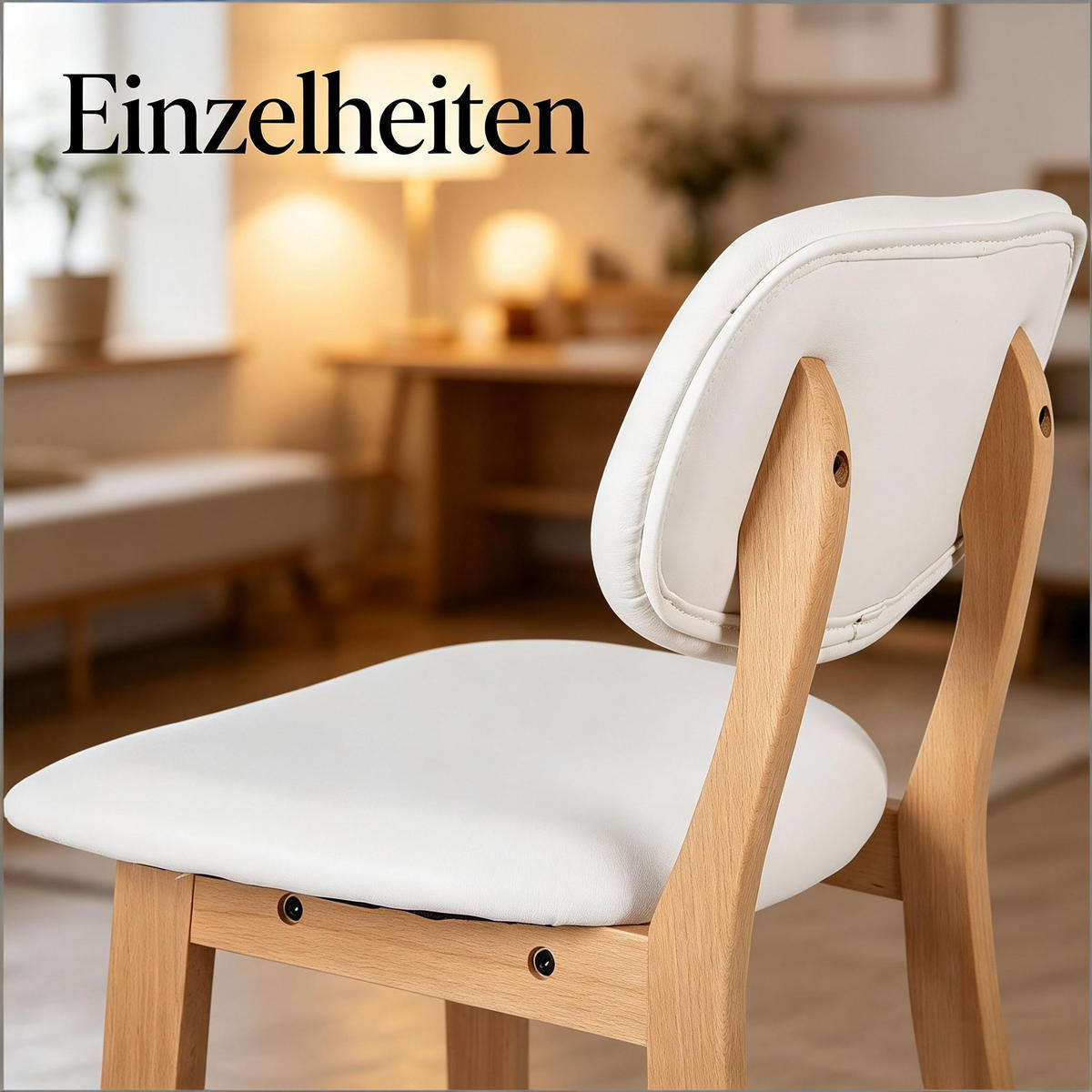 BARHOCKER 2er-Set Weiß mit Rückenlehne und Massivholzbeinen - Weiß, Holz (43/91.5/37.5cm) - PANGIVO