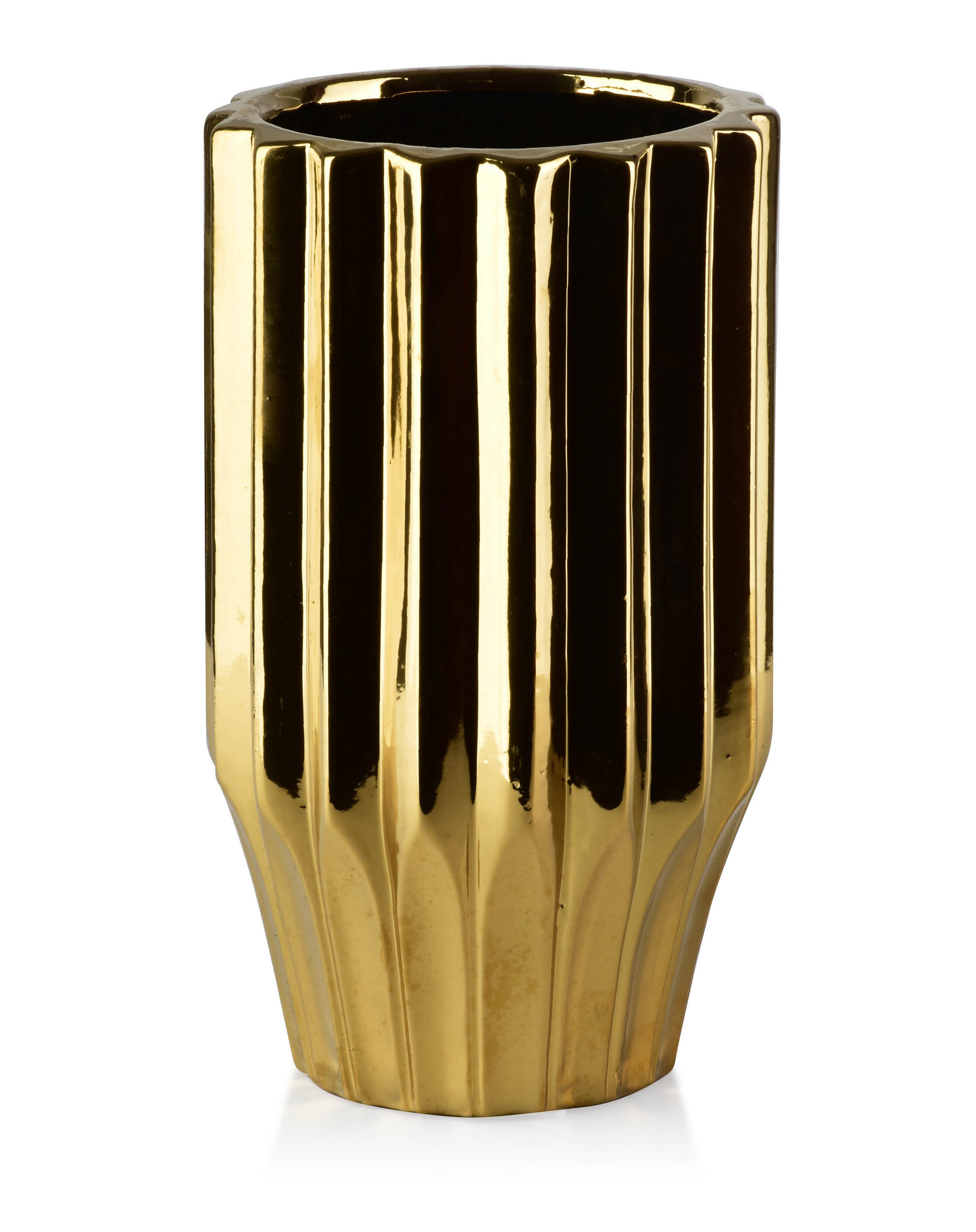 VASE Yvonne Gold 14/14/24.5 cm Keramik - Goldfarben, Keramik (24.5cm) - Mondex