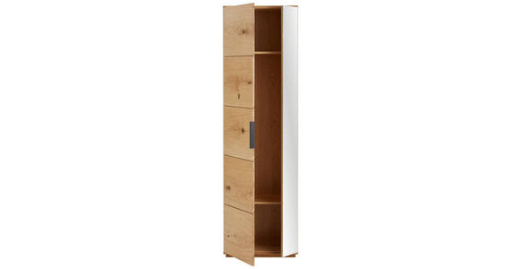 GARDEROBE 6-teilig  in 270/202/38 cm  - Eichefarben/Anthrazit, Natur, Holz/Textil (270/202/38cm) - Linea Natura