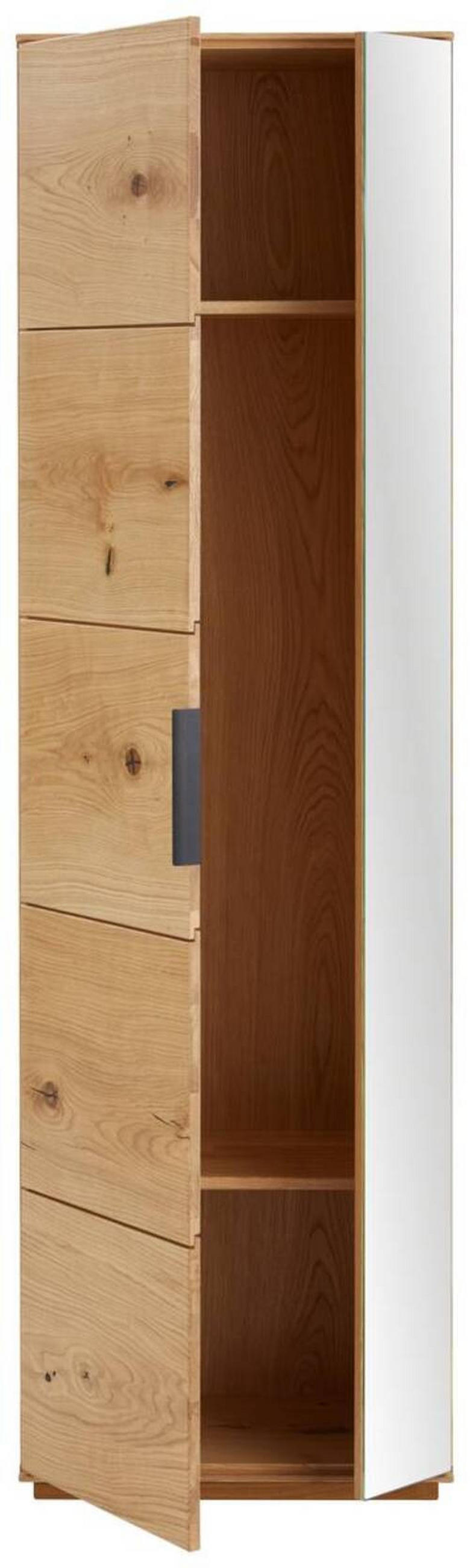 GARDEROBE 6-teilig  in 270/202/38 cm  - Eichefarben/Anthrazit, Natur, Holz/Textil (270/202/38cm) - Linea Natura