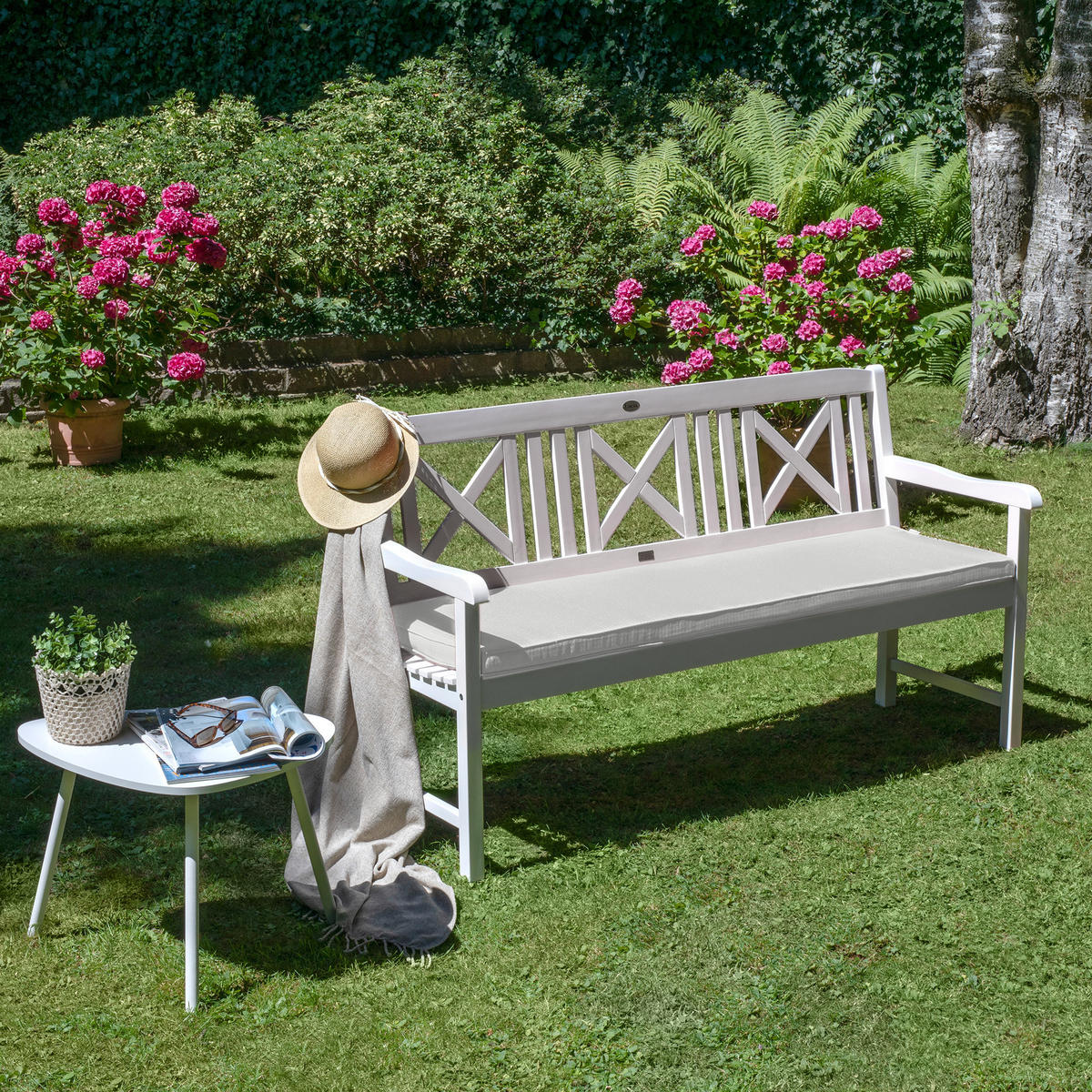 BANKAUFLAGE Base BK 150/48/5 cm Hellgrau - Hellgrau, Textil (48/5/150cm) - Beautissu 