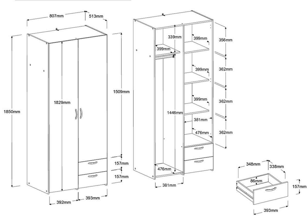 KINDERZIMMER Eiche, grün 2-teilig, Jugendzimmer-Set mit Stauraumbett und Kleiderschrank - Eichefarben/Silberfarben, Holzwerkstoff/Kunststoff (203/79/136cm) - Parisot Meuble