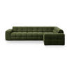 ECKSOFA rechts Kendal aus Samt armeegrün 6 Sitzplätze - Olivgrün, Textil (231/332cm) - Micadoni