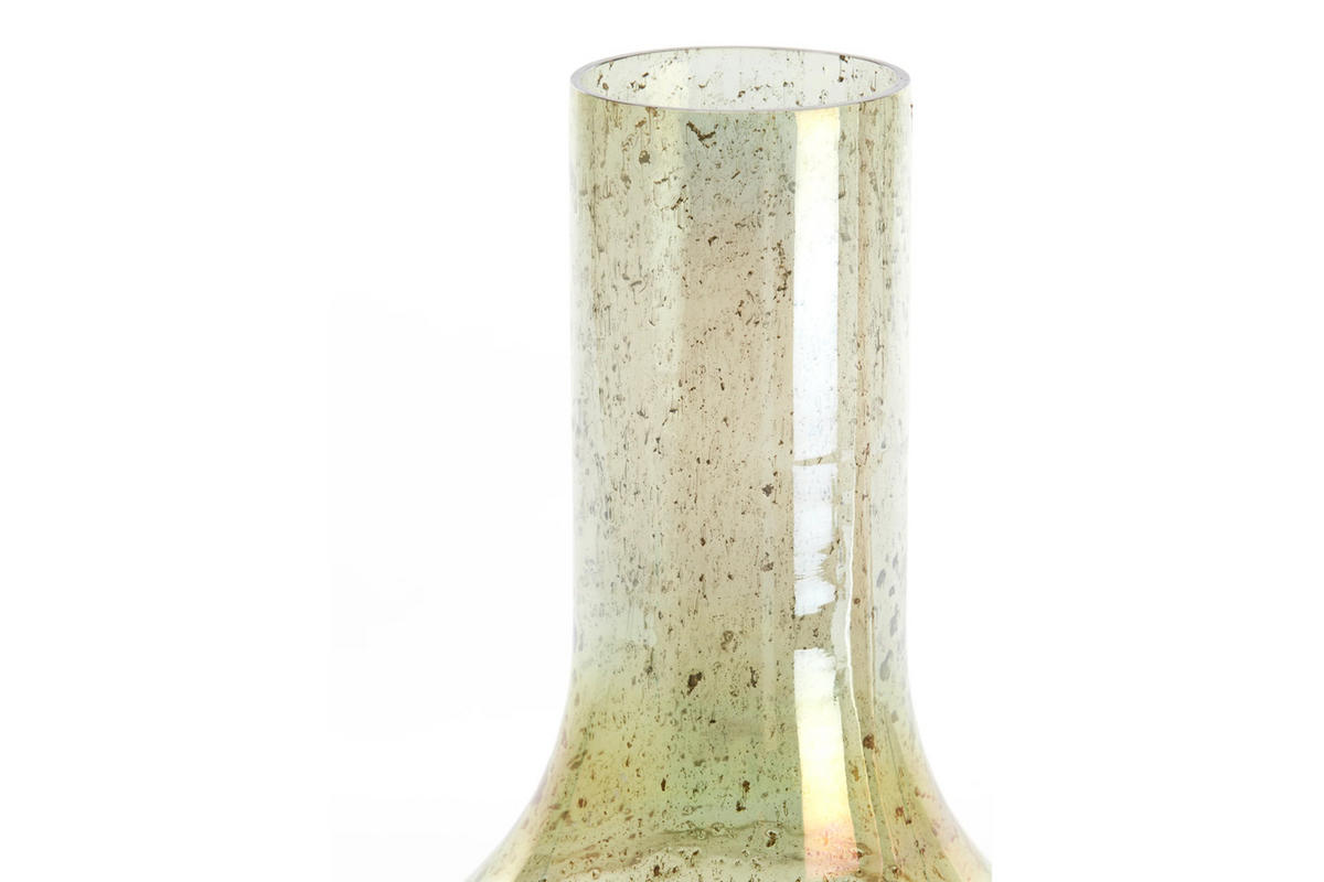 GLASVASE LEANNA Ø25x40 cm, Glas, Grün - Grün, Glas (25/40cm) - Light & Living