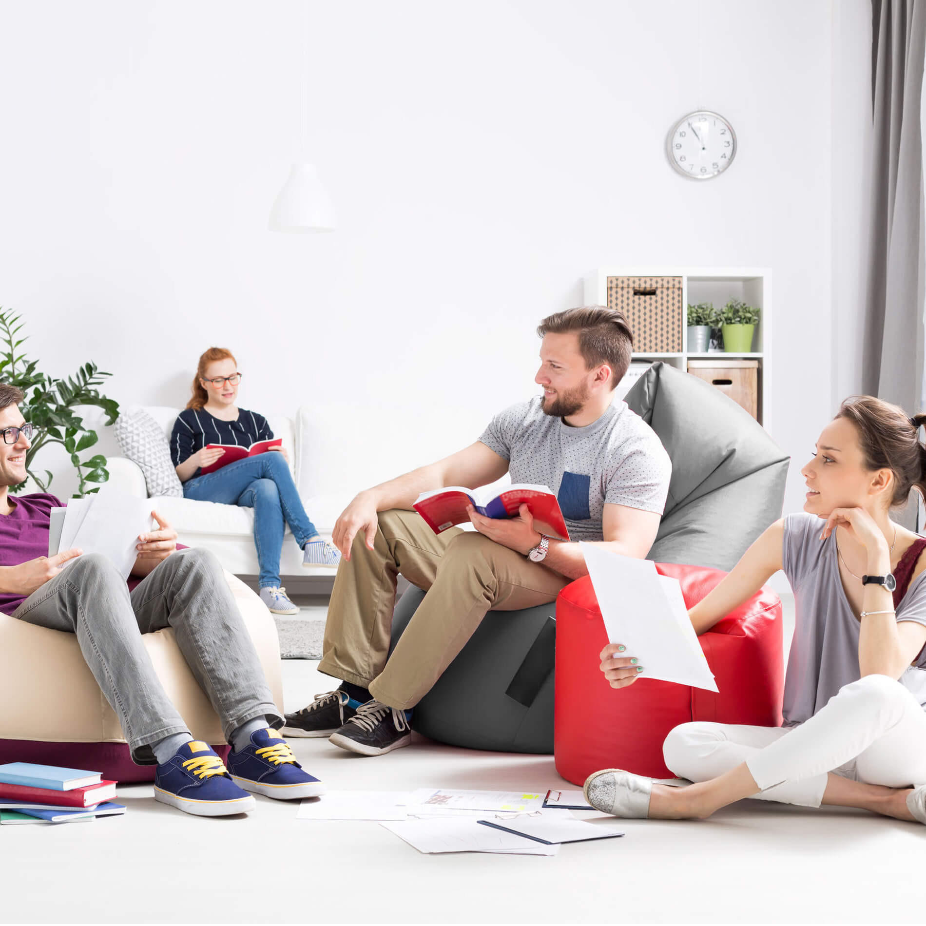 Thumbnail - Mobili Rebecca Sitzsackbezug, Blau, Textil, 75x70x75 cm, Wohnzimmer, Hocker, Sitzsäcke, XXL Sitzsäcke