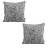 KISSENHÜLLE 2er Set Fluffy 50/50 cm mittelgrau - Dunkelgrau, Textil (50/50cm) - Magma Heimtexx