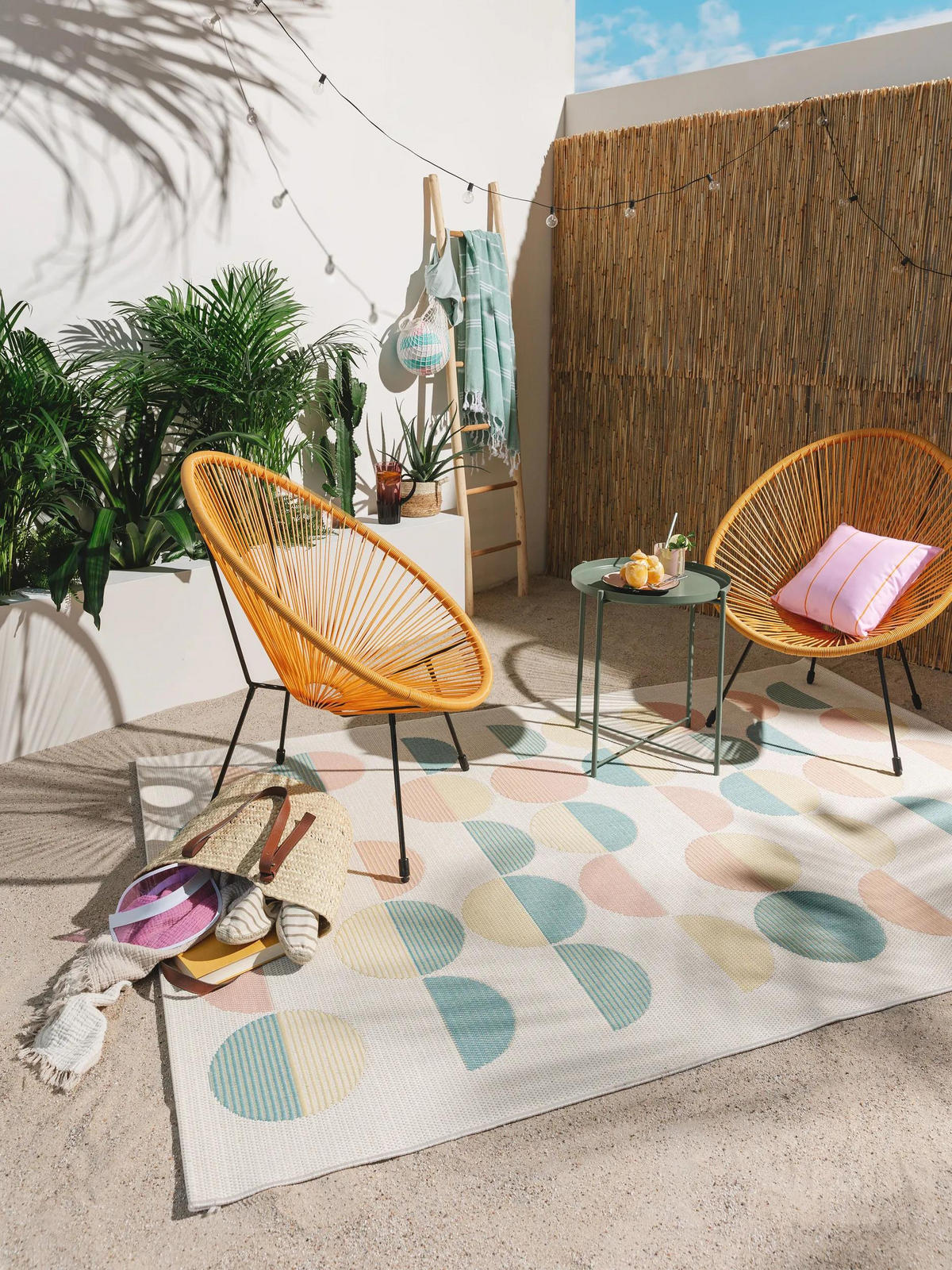 OUTDOORTEPPICH Candy Multicolor 200/290 cm - Multicolor, Kunststoff/Textil (200/290cm) - benuta