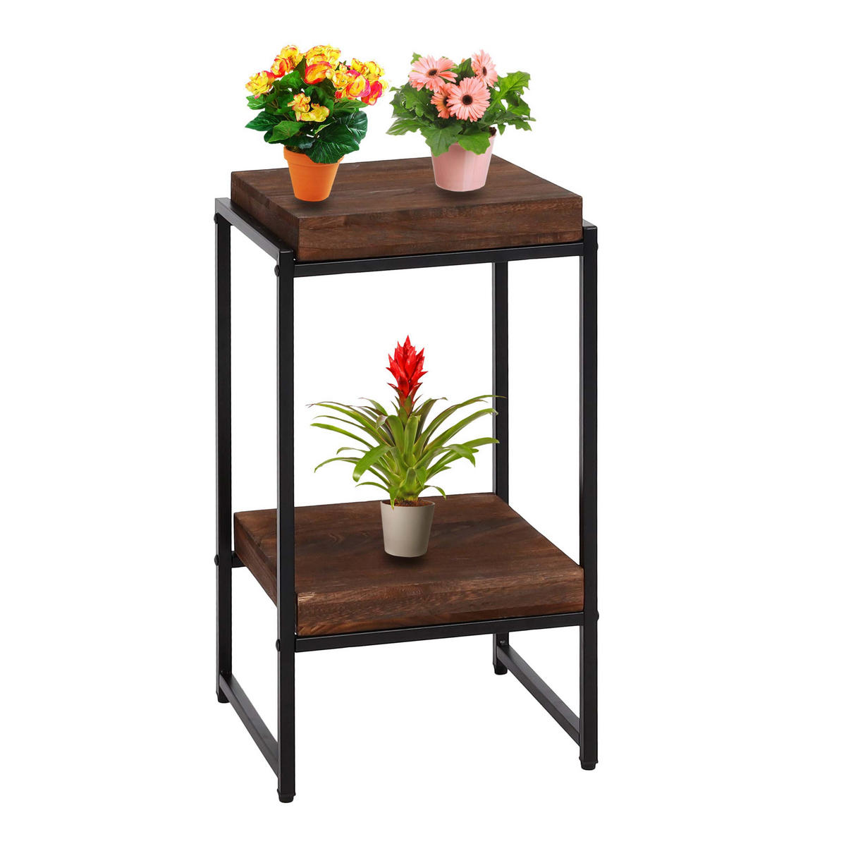 BLUMENTISCH quadratisch Dunkelbraun - Dunkelbraun, Holzwerkstoff (32/30/61cm) - MCW