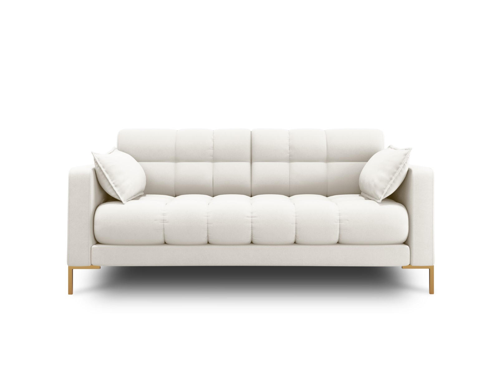SOFA Mamaia aus strukturiertem Stoff leichtes beige 2 Sitzplätze - Creme, Textil (92/75/152cm) - Micadoni