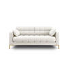 SOFA Mamaia aus strukturiertem Stoff leichtes beige 2 Sitzplätze - Creme, Textil (92/75/152cm) - Micadoni