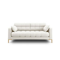 SOFA Mamaia aus strukturiertem Stoff leichtes beige 2 Sitzplätze - Creme, Textil (92/75/152cm) - Micadoni