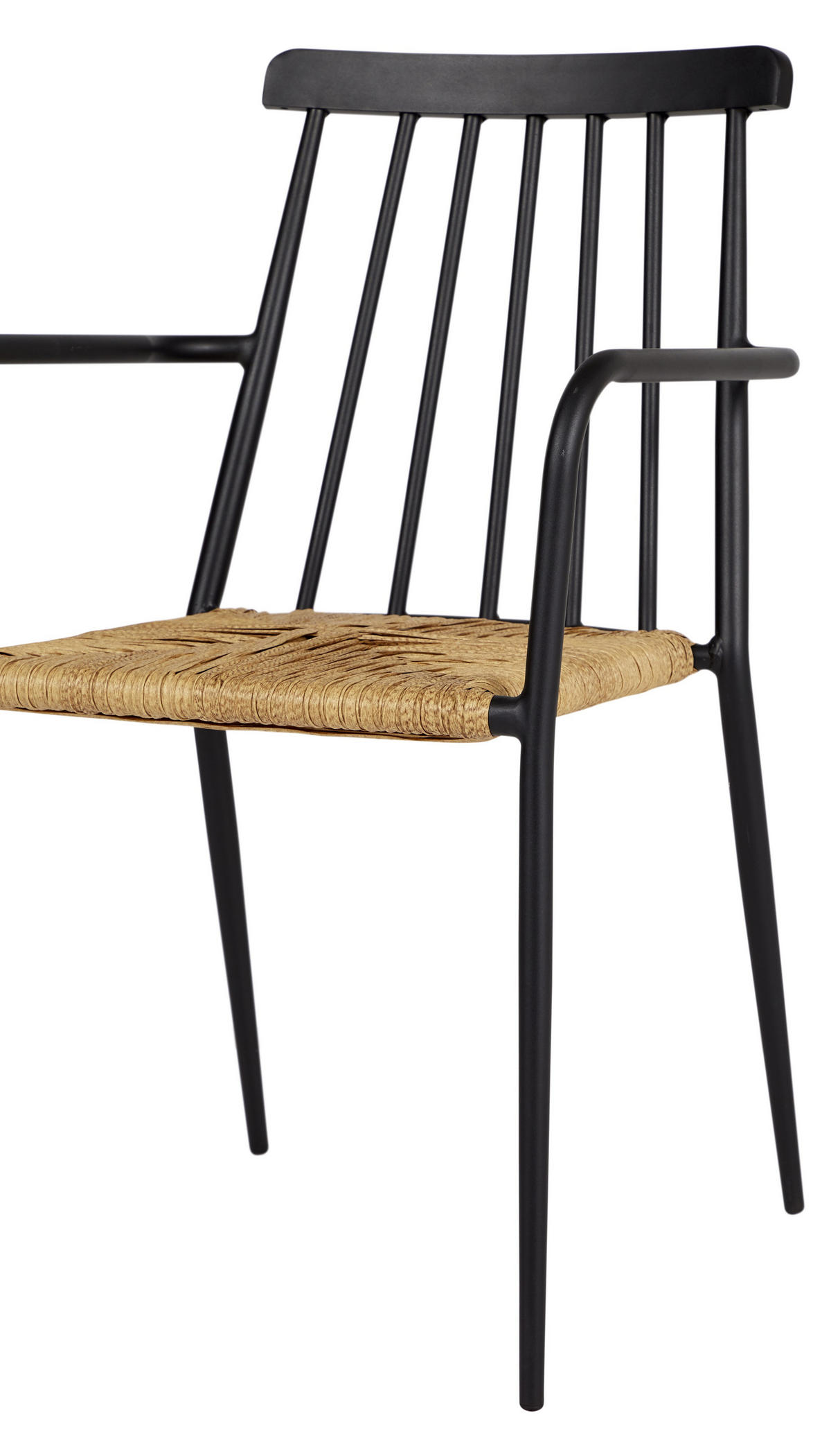 GARTENSTUHL Schwarz 4er Set - Schwarz, Holzwerkstoff (58/84/54cm) - ebuy24