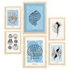 POSTER Set Mit 6 In Schwarzer Tinte Irises Kunstdrucke Von Meer Und Ozean Für Innenarchitektur A3 & A4 Rahmen Aus Hellem Holz - Beige, Papier (29/3cm) - Nacnic