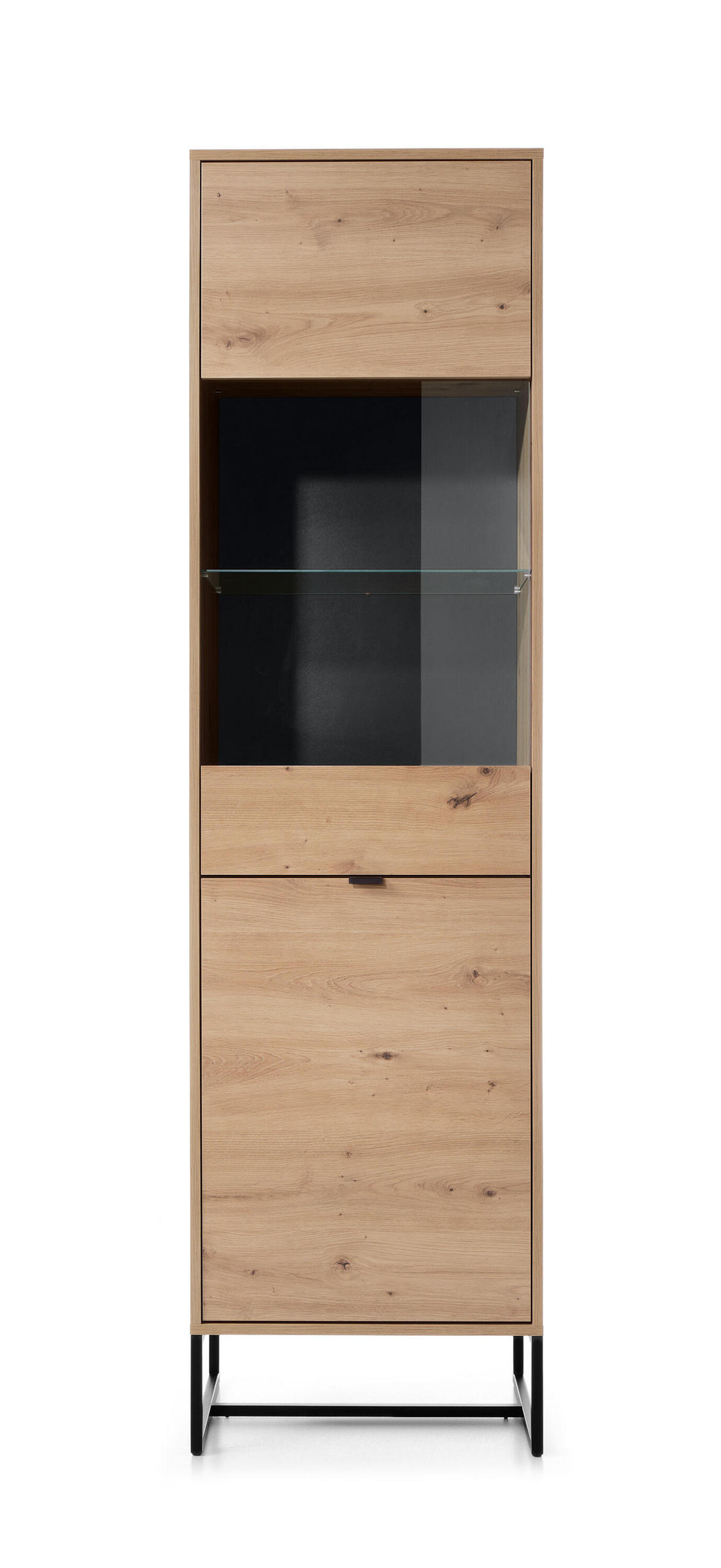 VITRINENSCHRANK BEIGE - Beige, Holzwerkstoff (53/197/39cm) - FURNLUX