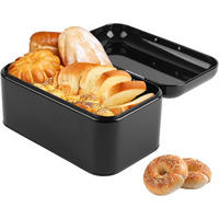 BROTKASTEN 30.3/18.2/15.2 cm Schwarz - Schwarz, Metall (18.2/15.2/30.3cm) - Authentics