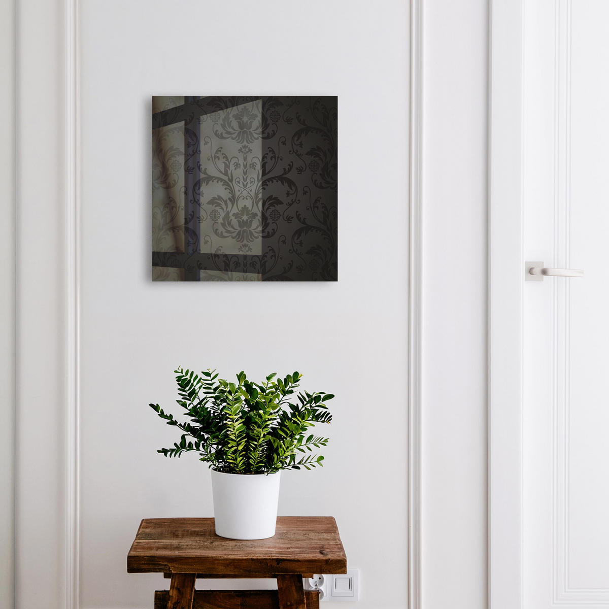SCHLÜSSELBOX Schwarz 30x30 cm- Türöffnung nach rechts - Klassischer Schmuck - Schwarz, Metall (30/30/5cm) - TULUP
