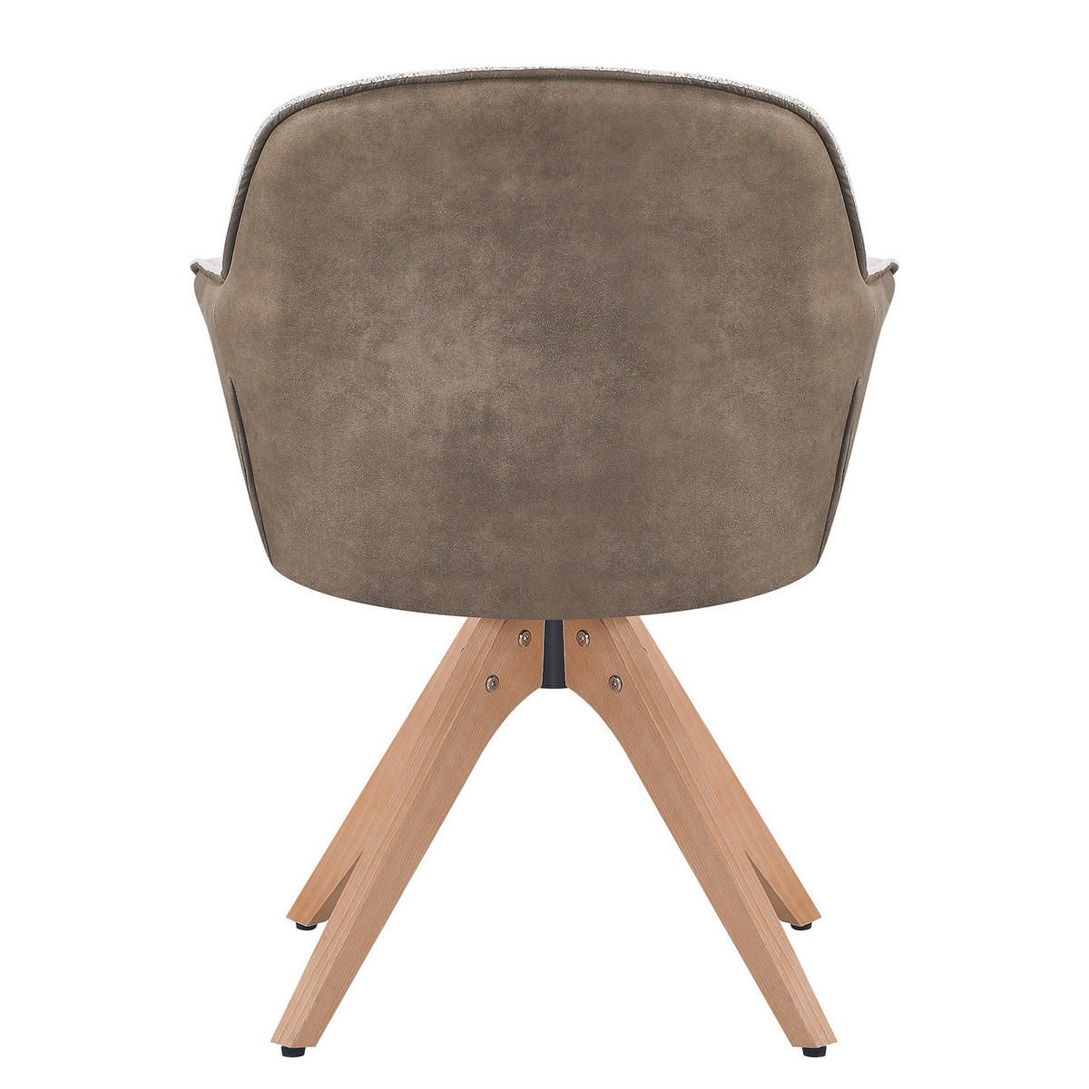 DREHBARER ARMLEHNENSTUHL - 2er-Set - Beige/Buchefarben, Buchenholz/Textil (63/86/62cm) - home24