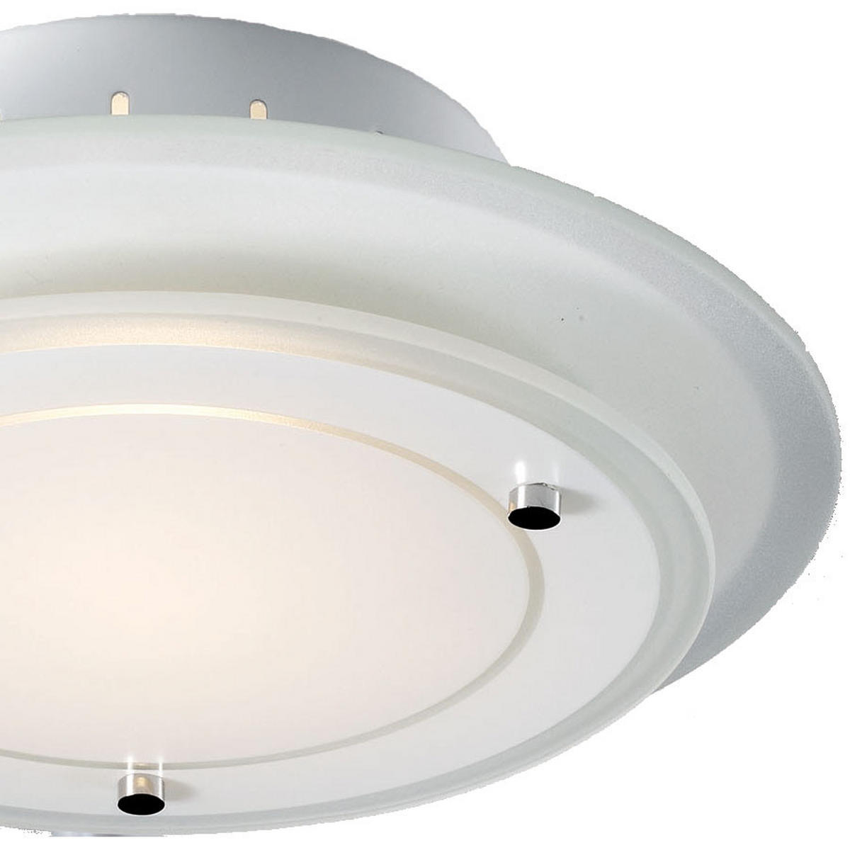 LED DECKENLEUCHTE CASSIS Metall Weiß - Weiß, Glas (22/22/9.5cm)