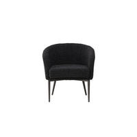 SESSEL, Fluffy, Schwarz, Metall / Polyester, 66 x 64 x 70 cm - Schwarz, Textil/Metall (66/70/64cm) - ebuy24