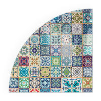 GLASPLATTE für Kamin 100x100 cm - Blau, Glas (100/100/0.4cm) - TULUP