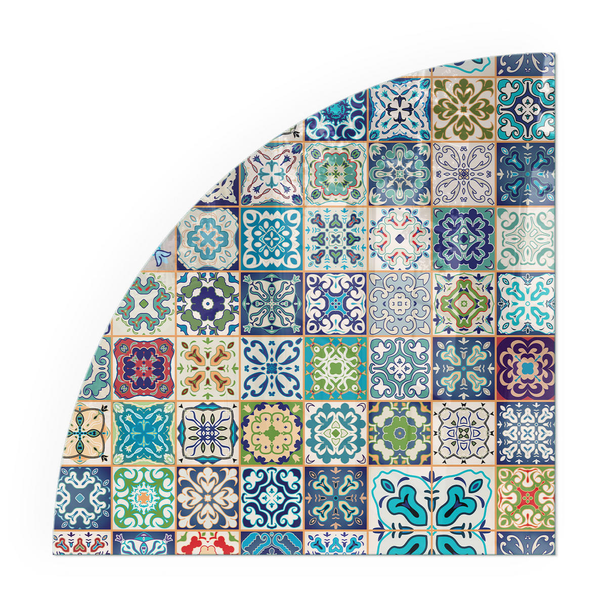 GLASPLATTE für Kamin 100x100 cm - Blau, Glas (100/100/0.4cm) - TULUP