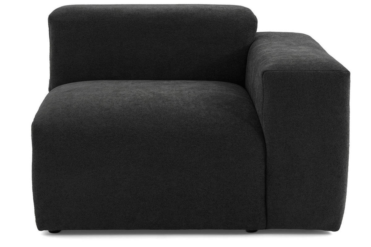 3-SITZER modulares Sofa HEAVEN SET 1 Links, Breite 255 cm Webstoff Schwarz - Schwarz, Holz/Kunststoff (255/71/102cm) - Muffo