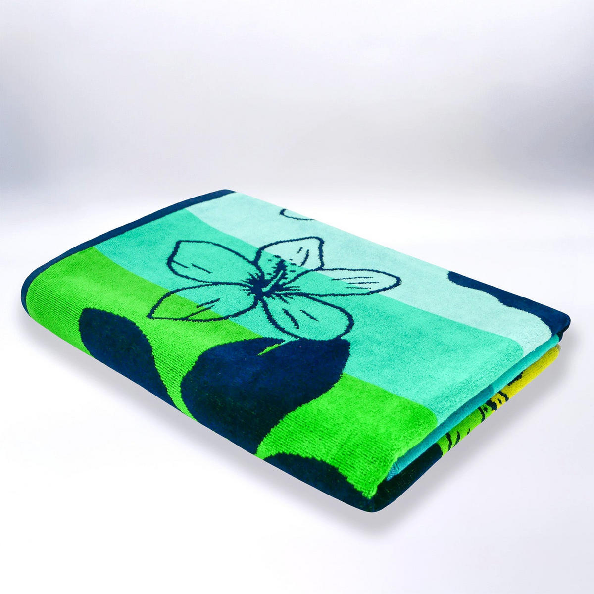 STRANDTUCH Frottee Velours Jacquard Mehrfarbig 90x170 400g/m² - Ibisco - Multicolor, Textil (170/90cm) - LE COMPTOIR DE LA PLAGE