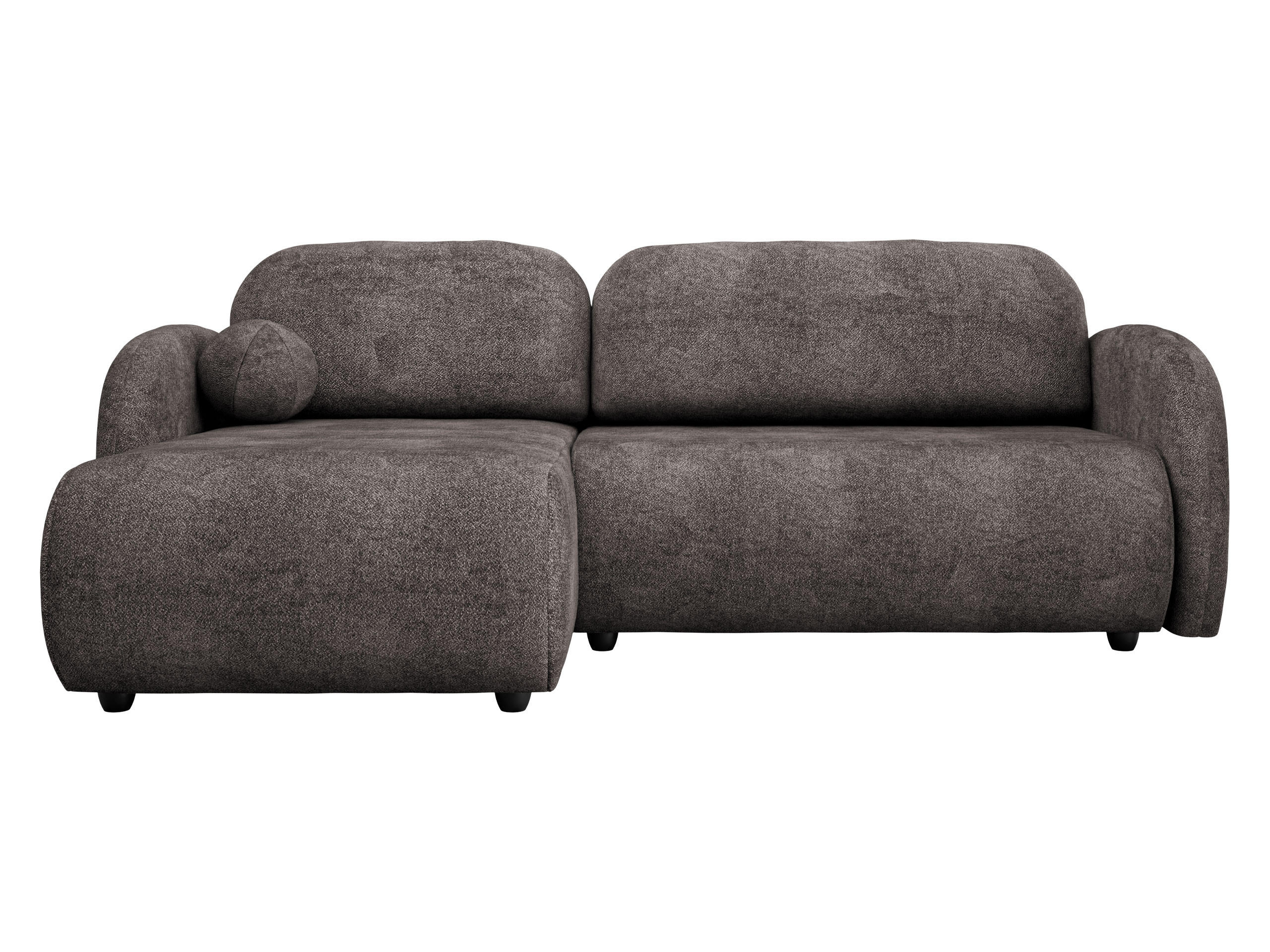 ECKSOFA Dream L - Schwarz/Braun, Holz/Kunststoff (233/160cm) - MIRJAN24
