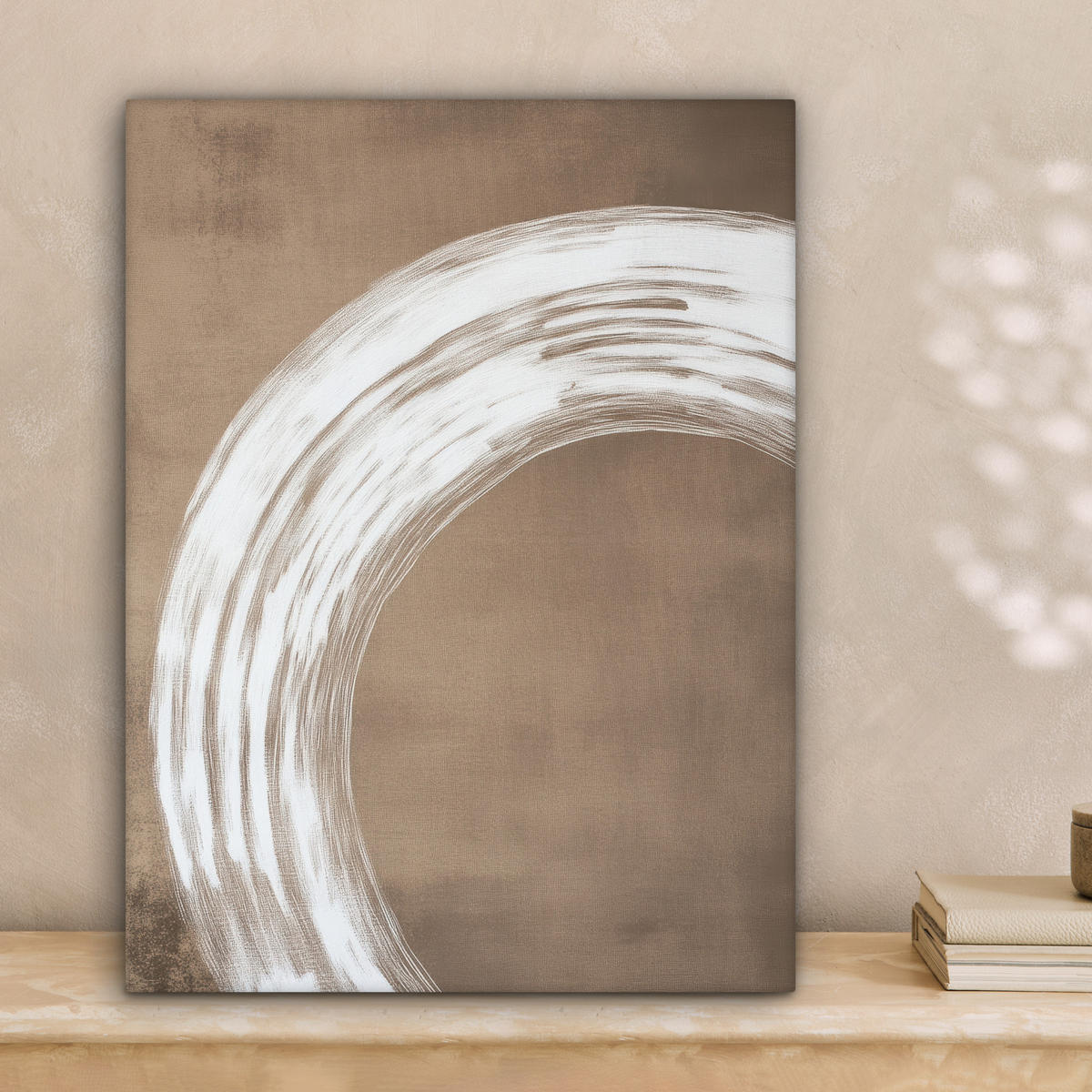 LEINWANDBILD Farbe - Braun - Japandi 30x40 cm - Kupferfarben, Textil (30/40cm) - MuchoWow